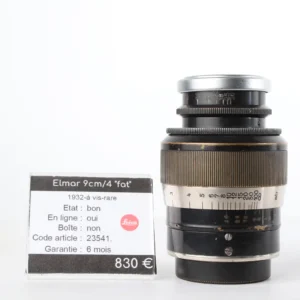 LEICA ELMAR 90MM F/4 RARE (FAT) 1932 A VIS